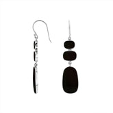 AE-1138-SHB Sterling Silver Earring With Black Shell Jewelry Bali Designs Inc
